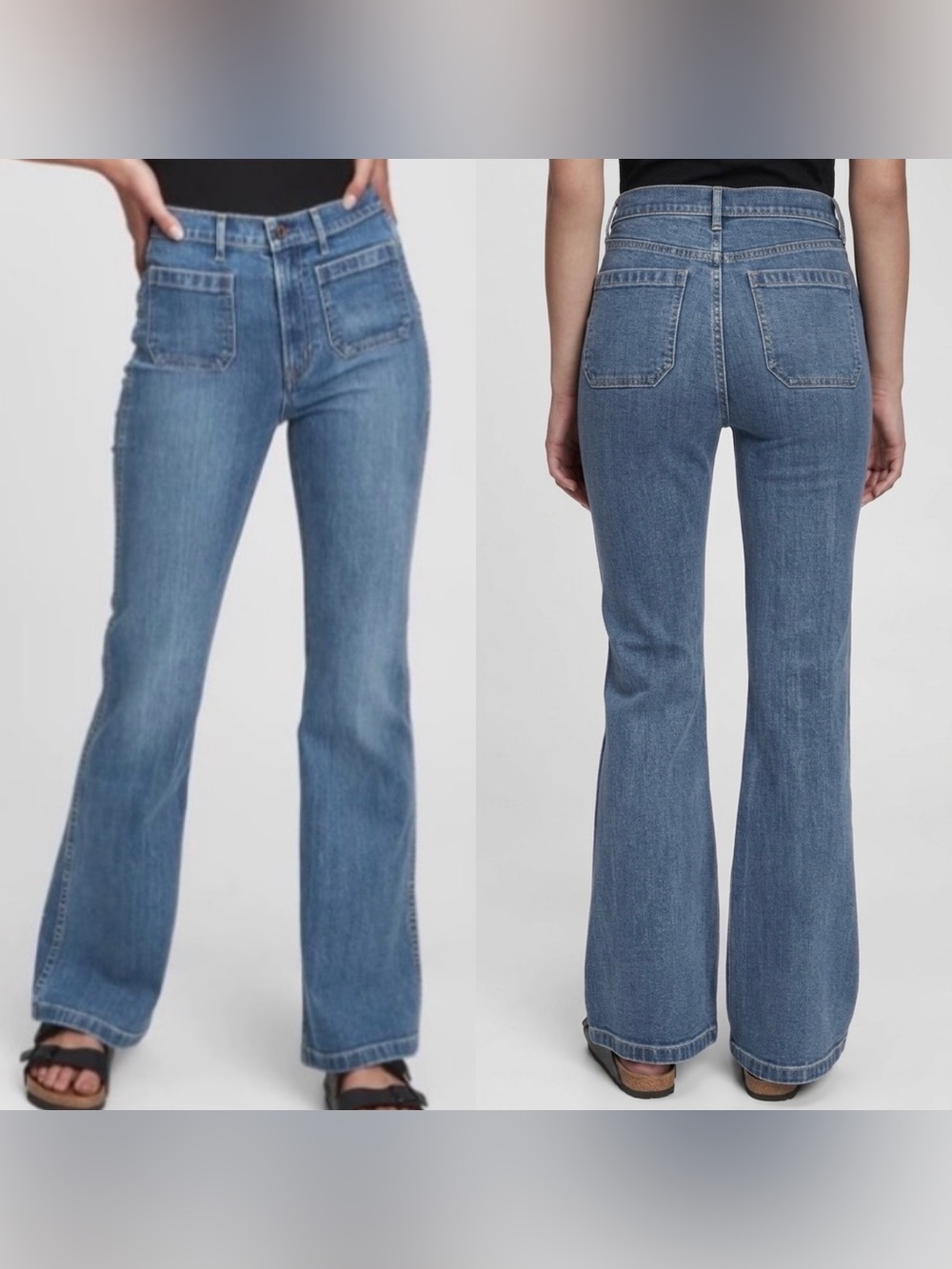 Gap High Rise Flare Leg Jeans Womens Size 10 Retro 70s